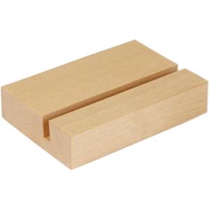 UNIQOOO 3.5" Birch Wood Stand for Monthly Desk Calendar, Wooden Block Base, Cardstock Holder, For Office Home Retail Reception Decor, Photo Display, 2 Pack