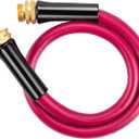 WELLUCK Garden Hose 5/8 in x 3 ft, Heavy Duty Durable Anti Kink Flexible Garden Water Hose for Drinking Water Safe BPA Free, All-weather Lightweight Water Hose for Garden RV Camper Marine