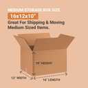 BOX USA Shipping Boxes Medium 16"L x 12"W x 10"H 25-Pack - Corrugated Cardboard Box for Moving, Mailing, Packing, Packaging and Storage