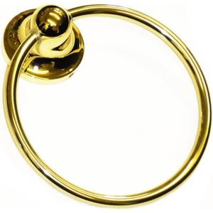 Diamondback Towel Ring Stainless Steel/Brass Finish - Item #IA4L-TMRPB4904
