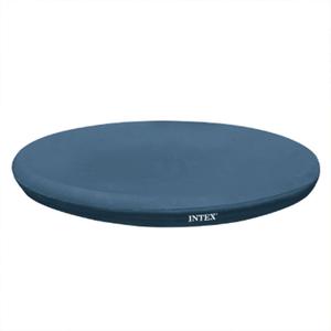 Intex 28026E UV Resistant Deluxe Debris Pool Cover for 13-Foot Intex Easy Set Above Ground Swimming Pool, Vinyl Round Cover with Drain Holes and Nylon Tie-Down Ropes, Blue