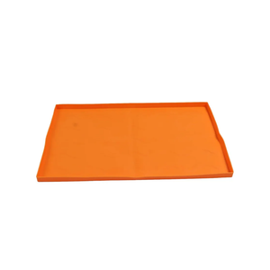 Grill Mat for Outdoor Grill, Heavy Duty Silicone BBQ Mat, Non Slip Heat Resistive Under Deck Protector for Griddle, Anti Stick Cooking Surface (orange 36in)