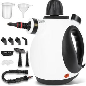 Pressurized Handheld Steam Cleaner for Home with 12 pcs Accessories, Multi-Surface Natural Steamer for Effective Cleaning, Fast Heating for Cleaning Home, Furniture, Car, Grout, Window