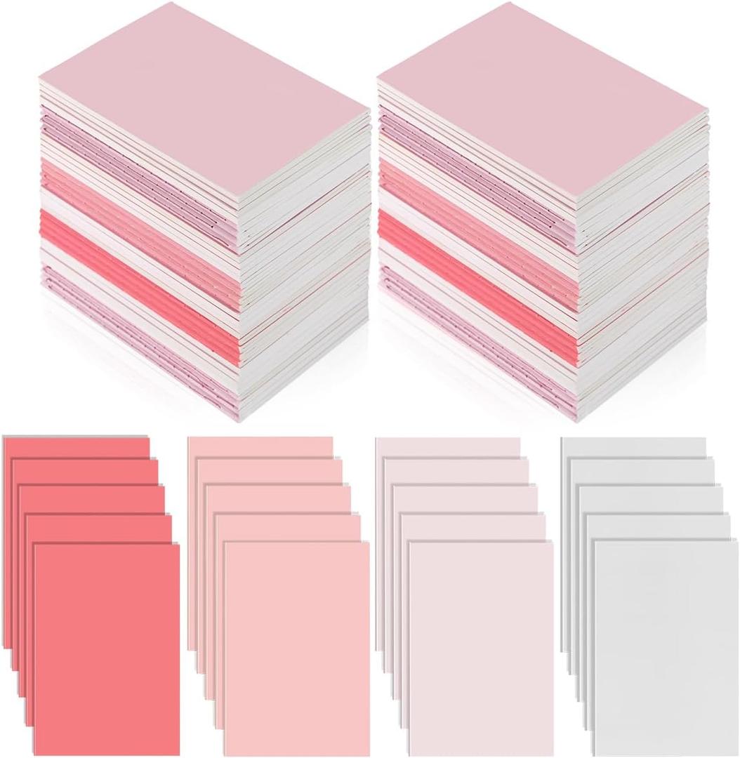 60 Pcs Mini Notebooks Bulk Small Pocket Notepads Ruled Lined Journals Notebooks for Travel Writing Office School Classroom Party Supplies(3.4 * 4.9 inches)