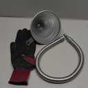 24.4" Steel Bendable Spout Funnel with Filter for All Automotive Oils, Metal Flexible Long Funnels for Automotive Use for Transmission Fluid, Diesel Fuel, and Other Liquids, with Gloves