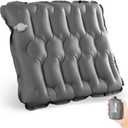 HiiPeak Inflatable Seat Cushion, Lightweight Compact Stadium Seat Pad Camping Air Seat Cushion for Bleachers Backpacking Hiking Airplane Office Car Sports Events Concert(Grey)