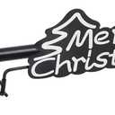 Ridota Christmas Garland Hanger for Front Door Adjustable 34-48 Inch, Over The Door No Drill Garland Holder with Heavy Duty 22lb Capacity, Includes Merry Christmas Sign for Outdoor Holiday Decor