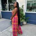 Nimsruc Women's Jumpsuits Summer Rompers Sling Sleeveless Wide Leg Casual Overalls Jumpers With Pockets 2024 (S)