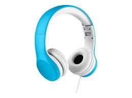 LilGadgets Connect+ Pro Wired Kids Headphones for School w/Microphone, Volume Limiting & Noise Reduction Over-Ear Headset with Cord, SharePort Technology & SoftTouch Padding, Blue Headphones for Kids