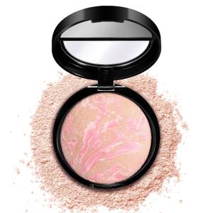 Baked Luminous Pressed PowderGlow-Infused Foundation,Highlighter & Setting Powder in OneColor-Correcting,Oil-Control,Long-Lasting Coverage for All Skin Tones 01 (0.53 Ounce (Pack of 1))