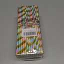 2 x YAOSHENG [100 Pack] Pink & Gold Paper Straws Disposable, 100% Biodegradable Multi-Pattern Party Straws For Birthday, Wedding and Holiday Decoration (Seven Colors)