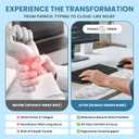 Cloud Wrist Rest  Memory Foam Arm & Wrist Support for Keyboard  Cute White Leather Design