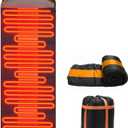 Sleeping Bags for Adults, Backpacking Camping Sleeping Bag for Kids, Heated Sleeping Bag for Camping Outdoor Hiking, Rechargeable Lightweight Compact Camping Essentials Gear (Orange)