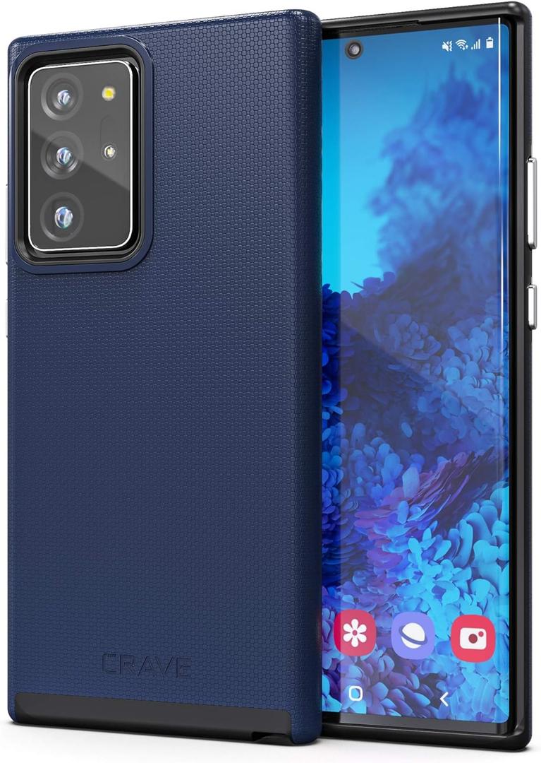 Crave Dual Guard for Galaxy Note 20 Ultra Case, Shockproof Protection Dual Layer Case for Samsung Galaxy Note 20 Ultra - Navy