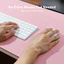 Aothia Faux Leather Desk Mat Large Mouse Pad, Non-Slip PU Leather Blotter, Waterproof Writing Surface for Office and Home (Fairy Pink, 47.2" x 23.6")