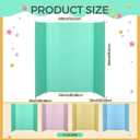 Mooliwe 4 Pack 48" X 36" Trifold Poster Board, Large Colored Foldable Corrugated Projects Display Board with Scalloped Borders for Science Fair Events, School Projects, Back to School Supplies