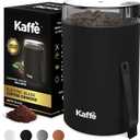Kaffe One-Touch Coffee Grinder Electric w/Cleaning Brush (3 oz) - Coffee Grinders for Home Use - Up to 12 Cups of Coffee per Grind - Easy On/Off Coffee Bean Grinder - Matte Black