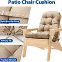 Adirondack Chair Cushion, High Back Patio Cushions, 48.8x20.4x4.3, Count of 1
