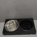 Heeyoo Elevated Dog Bowls - 5 Adjustable Heights Stand, 2 Stainless Steel Bowls & 1 Slow Feeder, 3.2" to 12.2" for Small to Large Dogs (Black)