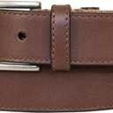 Wolverine Men's Stretch Leather Belt | Heavy Duty | Utility | Durable | Casual | Classic | Comfort | Metal Buckle (34 Inch, Flex - Brown)