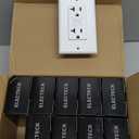 ELECTECK 10 Pack GFCI Outlets 20 Amp, Non-Tamper Resistant, Decor GFI Receptacles with LED Indicator, Ground Fault Circuit Interrupter, Wallplate Included, ETL Listed, White