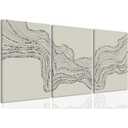 Black Woman Wall Art Fashion African American Women Wall Decor Trendy Abstract Black Girl Canvas Poster Prints Aesthetic Pictures for Bedroom Living Room, 3 Pc