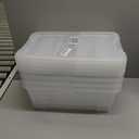 IRIS USA 4-Pack Storage Bins with Lids, 13 Quart, Made in USA Stackable See-Through Organizing Solution Latches Durable Nestable Containers Secure Pull Handle, BPA-Free Plastic