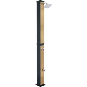 GAME 85001-BB Luxury Solar Outdoor Shower, Brushed Gold and Black