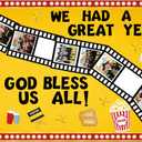 Ceenna 80 Pcs 2026 Graduation End of Year Movie Night Bulletin Board Decoration Set Classroom Movie Star Paper Cutout Party Decor for Congrats Grad Kindergarten Office Chalkboard Home Wall Decor