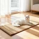 Ordora Large Cat Scratcher Mat: 31.5 X 14 Inch Upgrade Soft Sisal Horizontal Cat Floor Scratching Pad, Cat Scratching Rug Protect Furniture