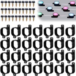 70 Sets Light Clips for Govee H706 H806 Mounting Clips with 140 Screws Compatible with Govee Pro Permanent Outdoor Lights Extension, Install Firmly (Black)