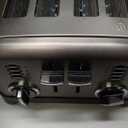 Cuisinart 4 Slice Toaster, Compact Stainless Steel Toaster with Extra-Wide Slots for Toasting Bread, French Toast, Bagels and Pastries, Defrost & Reheat Functions, CPT-180BKSP1, Black/Stainless Steel