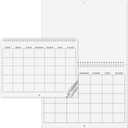 1 Pcs Blank Wall Calendar Blank Calendar Sheets Undated 11.2" x 8.3" Closed 11.2" x 16.6" Open Size, DIY Spiral Bound Hanging Monthly Calendar for Kitchen Office