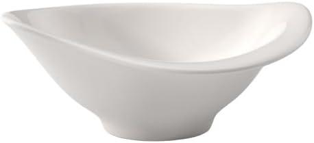 Villeroy & Boch New Cottage Special Serve Salad Collection Small Dip Bowl, 4.75 x 3 in, Small 2.75 oz Capacity, Premium Porcelain, Made in Germany, Rich, Creamy White