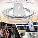 GripMate 2nd Magnetic Phone Ring Holder for MagSafe, Removable Finger Loop Phone Ring Grip, Two-Sided Magnet, Vertical & Horizontal Kickstand, Compatible with iPhone 17 Pro Max 16 15 14 13 12 Silver