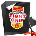 DIY Craft Magnetic Sheets with Adhesive Backing - 8x10 10 Pack Adhesive Sheets for Magnetic Stickers and Photos - 100% Customizable