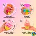 Ice Cream Squishy 4 Pcs - Dumpling Ice Cream 2026 Upgraded Dumplings Squishes for Adults Teens Squeeze Easter Basket Stuffers