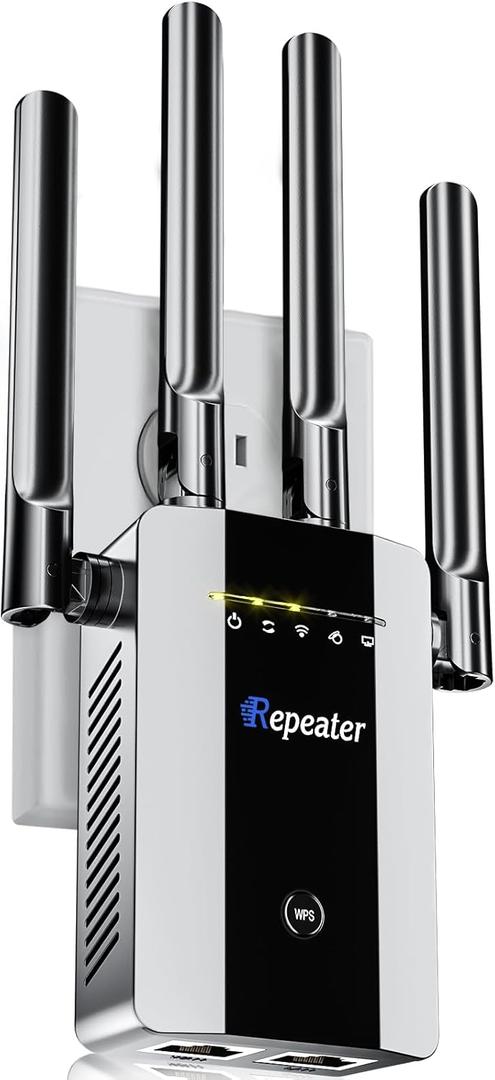 2026 New WiFi Extender Signal Booster for Home, 15715sq.ft Long Range WiFi Repeater Wireless Routers Signal Amplifier, Mesh WiFi 15X Faster Access Point with Ethernet Port, Easy Setup, 5 Working Mode