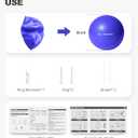 Trideer 9-Inch Pilates Ball, Small Exercise Ball for Yoga, Core Training, Physical Therapy, Balance, Stability and Stretching Pilates Equipment with Inflation Straw