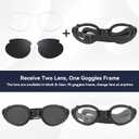Dog Goggles with Replaceable Lens Eye Protection Dog Sunglasses for Small to Medium Breed for Outdoor Riding/Driving/Walking/Surgery Recovery