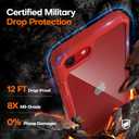 TAURI for iPhone SE Case, [Not-Yellowing] with 2X Tempered Glass Screen Protectors, [Military Grade Drop Protection] Slim Phone Case for iPhone SE, Red