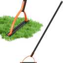60 INCH Weed Grass Cutter with Double-Edged Serrated Sharp Steel Blade, Weed Cutter Tool, Manual Weed Whacker, Grass Whip, Stand Up Heavy Duty Weeder Tool with Long Handle for Weeds Yard