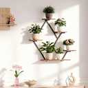 Floating Shelves for Wall, Wall Shelf for Living Room, Bedroom Décor, Large Hanging Shelf for Storage and Display for Books, Plants, Photos, Easy Install (Rustic Brown/Black)