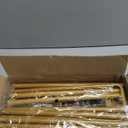 8.2FT x 8FT Backdrop Stand Heavy Duty with Base, Gold Portable Adjustable Pipe and Drape Backdrop Stand Kit, Over The Table Rod Stand with Clamps, Square Metal Arch Party Frame for Birthday Decor