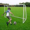 6'X4' Soccer Goal for Backyard, Kids Weatherproof and Portable Soccer Net