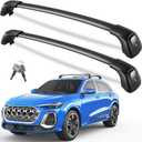 KINGGERI 330lbs Heavy Duty Roof Rack Cross Bars Fit for Audi Q5 2018 2019 2020 2021 2022 2023 2024 2025 2026, Anti-Theft Lockable Aluminum Roof Rails Crossbars Cargo Carrier Bag Black Accessories