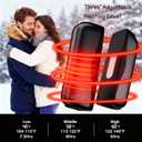 Hand Warmers Rechargeable 2 Pack, 10000mAh Magnetic-Split Electric Hand Warmer,Portable Hand Warmer(Heating Temp: 95F - 113F),Mini Hand Warmer Works for Camping, Hunting, Winter Gifts (Black)