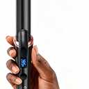 CIVEYA Travel Curling Iron Dual Voltage, 1 Inch Mini Curling Iron Travel Size with 5 Adjustable Heat Settings, Ceramic Barrel with Argan Oil Infused, Black