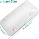 License Plates Shields 2 Pack Clear Bubble Design Plate Covers, Unbreakable Novelty Frame Covers to Protect Front, Back Fit Standard US Plate with Screws