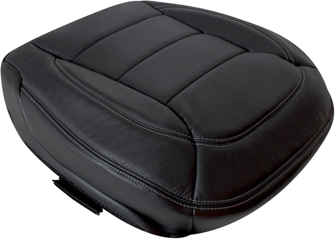 NLQR Front Driver Bottom Replacement Seat Cover Black Microfiber Leather Compatible with Mercedes Benz ML250 ML350 ML400 2012 2013 2014 2015